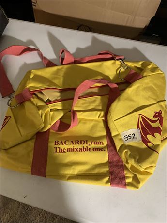 Retro Yellow & Red Bacardi Rum With Bat Logo Duffel/Tote Bag