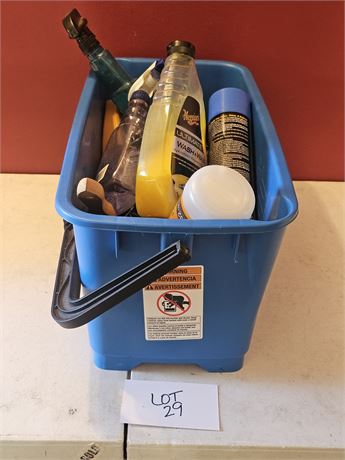 Mixed Cleaner Lot- Car Wax, Wheel Cleaner, Brushes & More