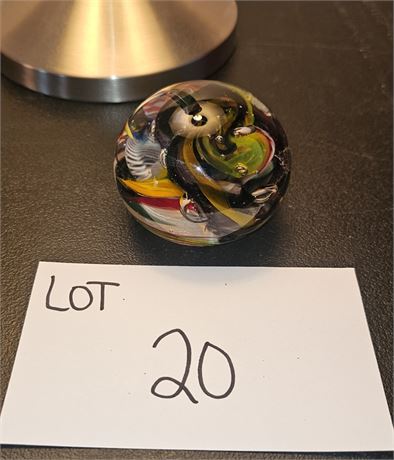 Art Glass Multicolor Paper Weight