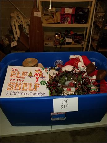 Large Lot Full of Christmas Decor-Mikasa, Santa, Wrapping Supplies & More