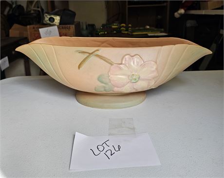 Weller Wild Rose Large Pottery Console Bowl