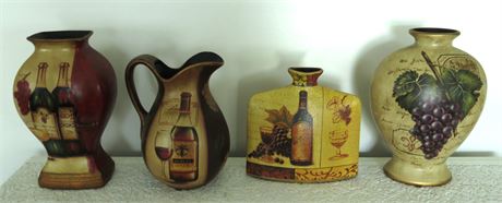 Decorative Vases: Wine Themed