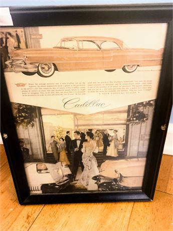 Framed 1956 Cadillac Magazine Advertisement