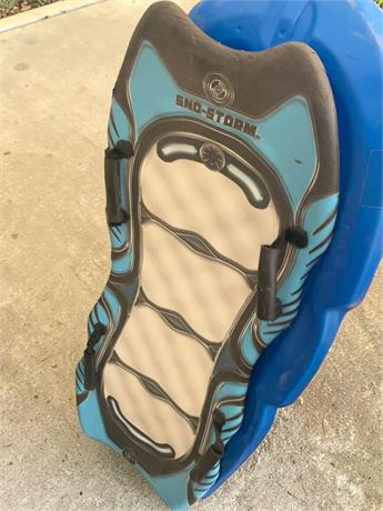 Snow Storm Foam Sled & Blue Plastic Toboggan Snow Sled