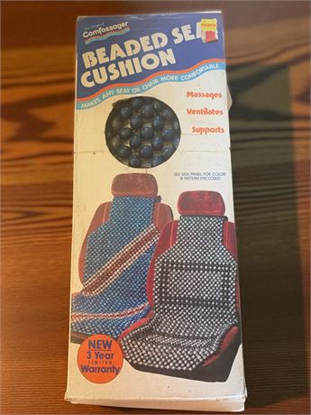 Comfossager Beaded Auto Seat Cushion In Original Box