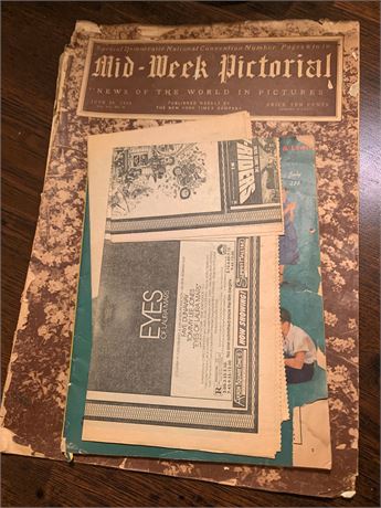 Vintage Ephemera - The New York Clipper, Ladies Home Journal, Ballyhoo Magazine