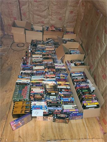 EXTREME Collection of Mixed VHS Tapes-Action/Horror/Children/Comedy/Doc. & More