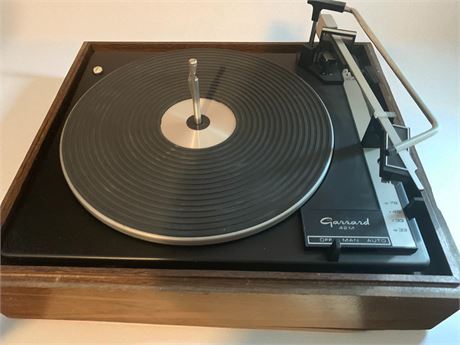 Garrard 42M Automatic Turntable/Record Player W/Dust Cover & Instructions