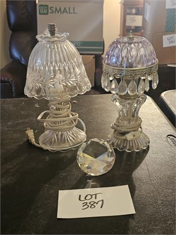 Two Crystal Table Lamps