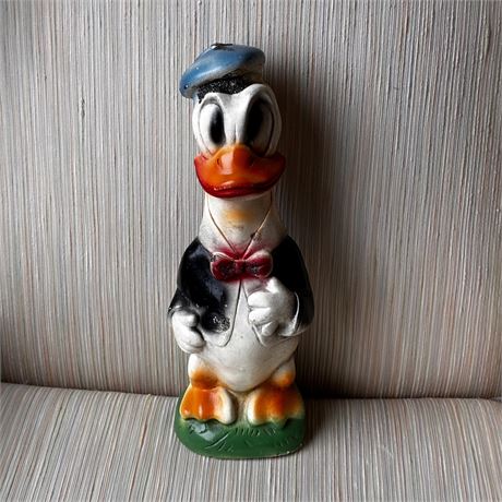 Vintage Tall Chalkware Donald Duck Carnival Prize w/ Airbrush Colors