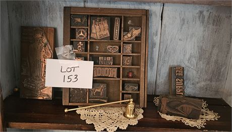 Mixed Wood and Copper Printing Blocks