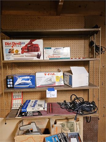 Shelf Cleanout: Electric Hand Irons / Car Supplies / Hand Vac Hose & More