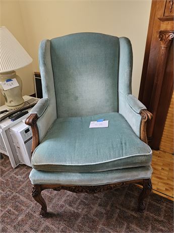 Bernhardt Plush Green Side Chair
