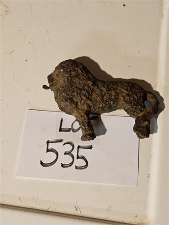 Antique Cast Metal Lion