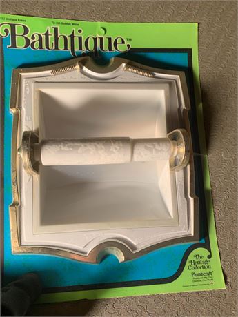 Plumberaft Recessed Tissue Paper Holder In Gold/White Lot - 8 Boxes