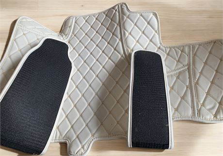 Custom Quilted Gray/Black Pattern Tailored Luxury Car Floor Mat Lot