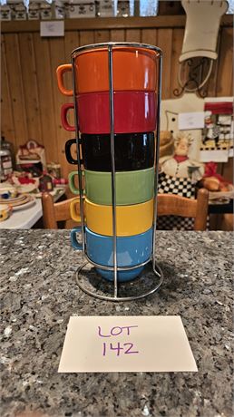 World Market Stack Mug's With Holder