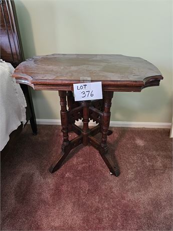 English Late 1800's Rectangular Wood Foyer/Side Table