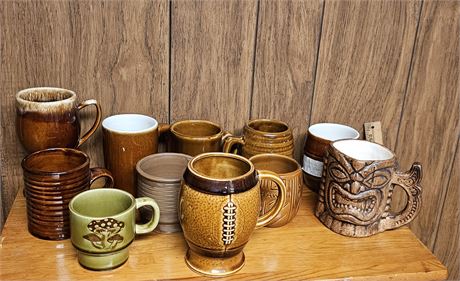 Assorted  Brown Mug Lot