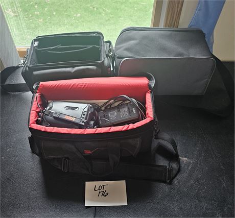 RCA Pro 8 Video Camera & Extra Bags