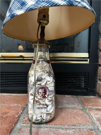 Seashell Filled Lamp