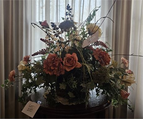 Large Pink Tones Faux Floral Arrangement 27” H x 39” W