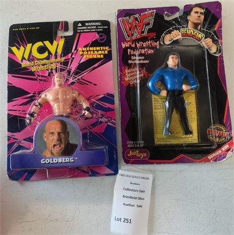 1998 WCW Goldberg Action Figure & WWF Bend-Ems Shane McMahon Figure