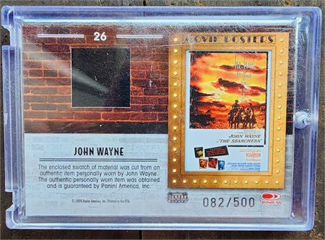 John Wayne Swatch Card