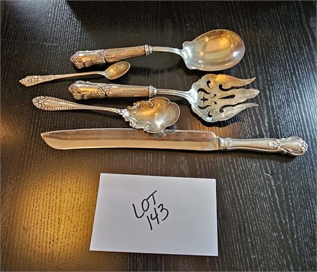 Mixed Sterling Flatware Weight Excluding Knives 7.975 OZT