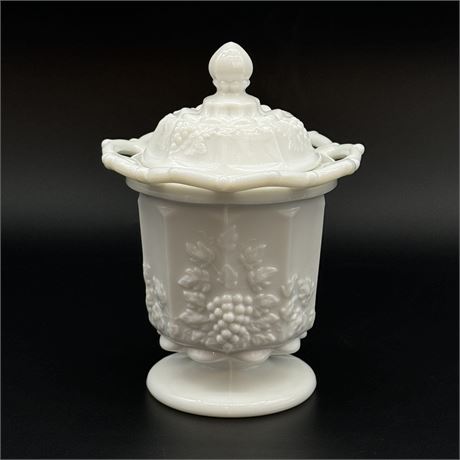 Westmoreland Milk Glass Covered Candy Dish