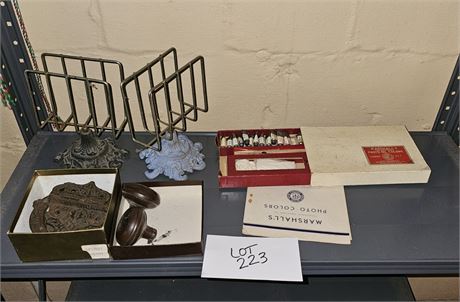 Antique Metal Knobs, Oil Colors & More