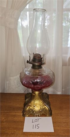 Antique Eagle Kerosene Lamp