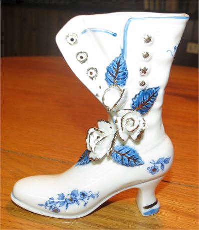 Vintage Ceramic Victorian Style Boot