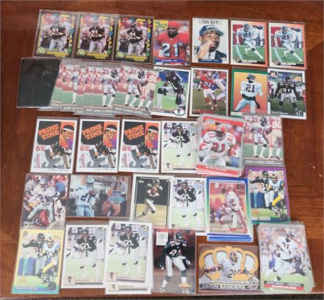 Stack Of Deion Sanders Sports Cards