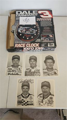 Goodyear Raceday Signed Drivers, Black & White Photos Martin, Bodine, Shepherd,