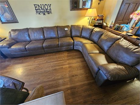 ItalSofa 3 Piece Sectional Leather Couch