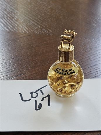 24K Alaska Gold Foil Flakes In Bottle