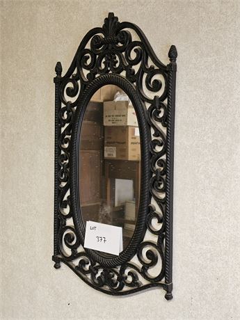 Vintage Homco Black Wall Mirror