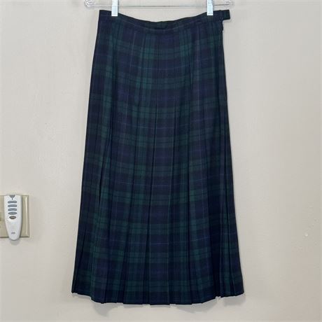 Vintage Bretton Place Classic Plaid Wool Skirt - Women’s 10