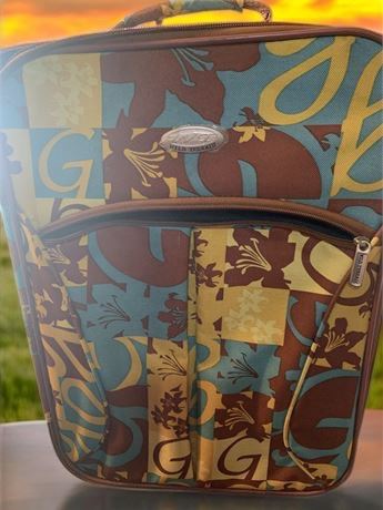 Retro Wild Terrain Rolling Carryon Soft Shell Suitcase With Handle