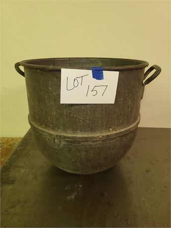 Large Vintage Metal Mixing Pot