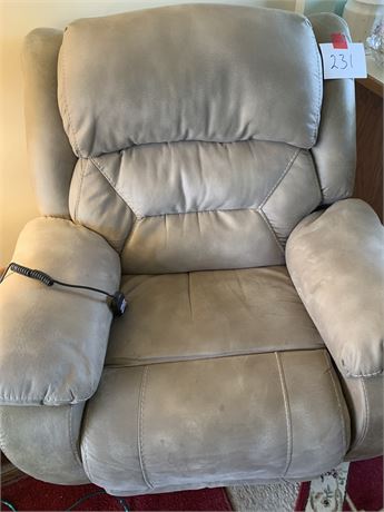 Home Stretch Beige Color Power Recliner with Remote