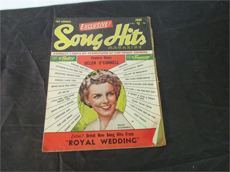 Vintage 1951 "SONG HITS MAGAZINE " June Issue 15 Cents