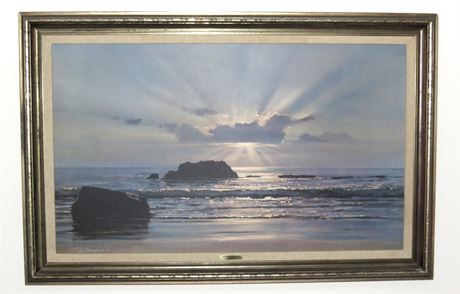 "Moonlight Sea" Framed Print