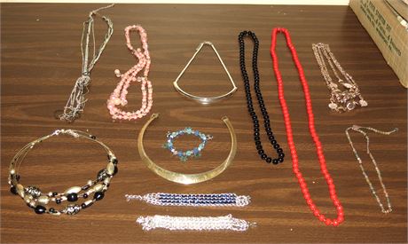 Mixed Costume Jewelry:  Necklaces, Bracelets