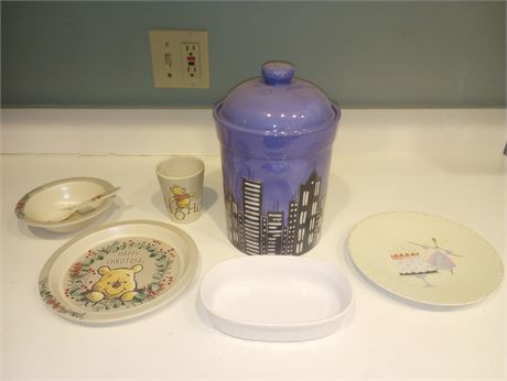 Cookie Jar, Winnie The Pooh Dishes, Etc