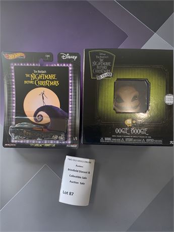 Hot Wheels Premium 59 Cadillac Funny Car & Oogie Boogie Funko Pop! 5 Star Figure