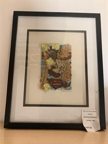 Mixed Media Collage Framed Art "1776" By Kathleen Curtiss