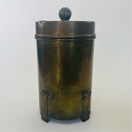 Antique Bradley and Hubbard Quad Footed Covered Canister Jar