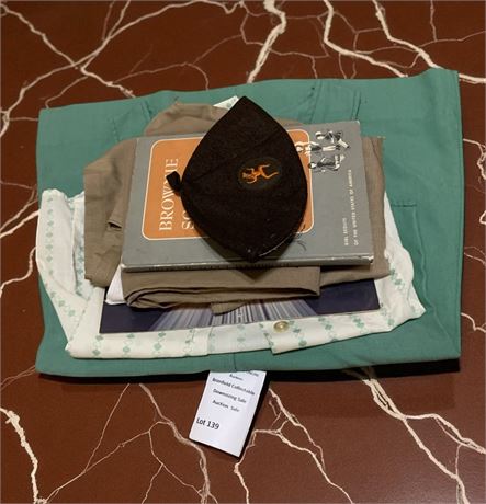 Vintage Brownie/Girl Scout Uniforms, Beanie, Calendar & Handbook